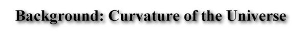 Background: The Curvature of the Universe
