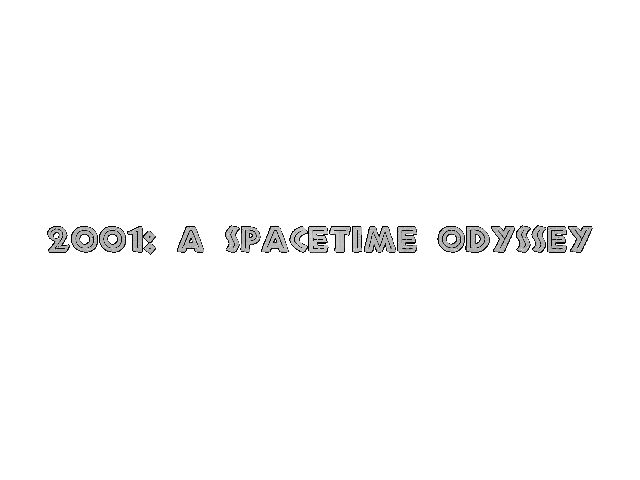 2001: A Spacetime Odyssey